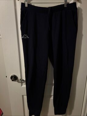 Kappa Men's Black Joggers with Subtle Logo